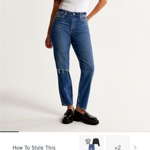 New Abercrombie Curve Love High Rise Mom Jean. New with tags